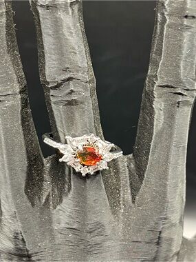 Bomb Party RBP8393 "Starburst Details" Cubic Zirconia Ring Size 11.5